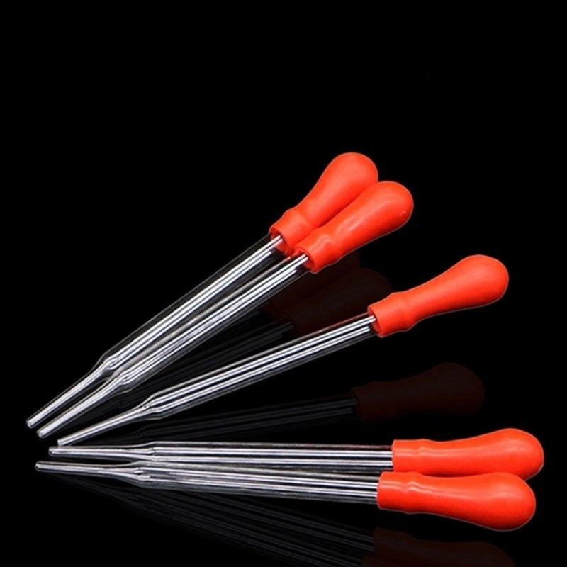 冰禹滴管玻璃滴管玻璃吸管胶头滴管滴管附红皮头15cm10个ly