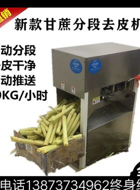 全自动甘蔗削皮机甘蔗刮皮机商用小型削甘蔗机器切断机去皮机厂家