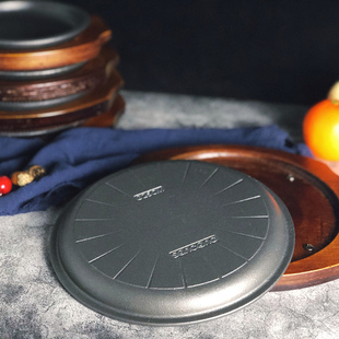 三聪加厚铸铁烤盘西餐牛扒铁板烧煎牛排铁板韩式烤肉圆盘商用