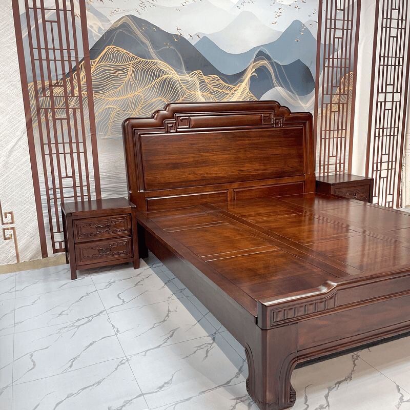 乌金木实木床全榫卯大床1.8古典人床明清古典卧中式仿古大床