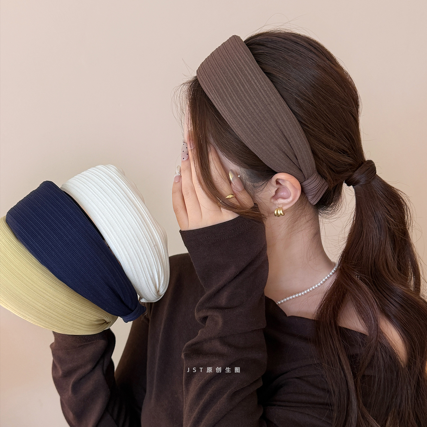 时尚简约宽边加厚发箍女2025新款
