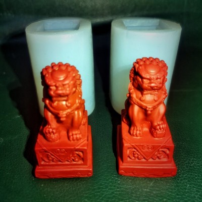 狮子硅胶模具 石狮 小号招财转运 树脂 滴胶 水泥 石膏 朱砂模具