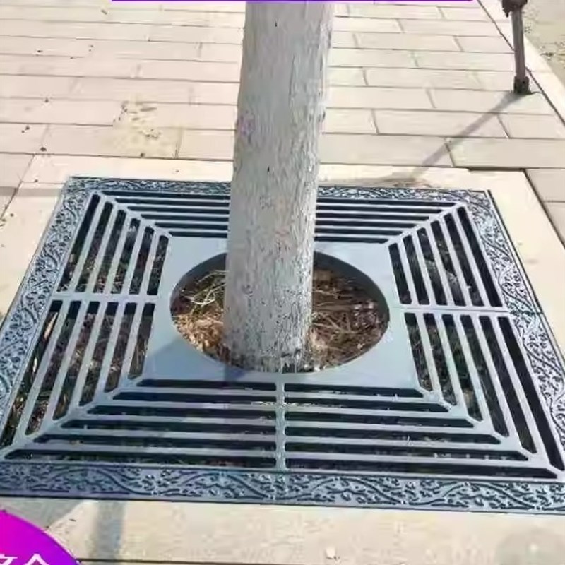 厂家树池盖板球墨铸铁树篦子护树板树坑穴现货定制围栏格栅树围子