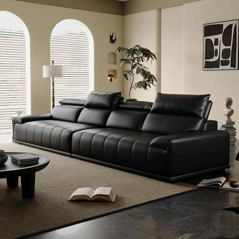 意式极简钢琴键功能沙发客厅小户型直排猫抓皮皮艺沙发新款