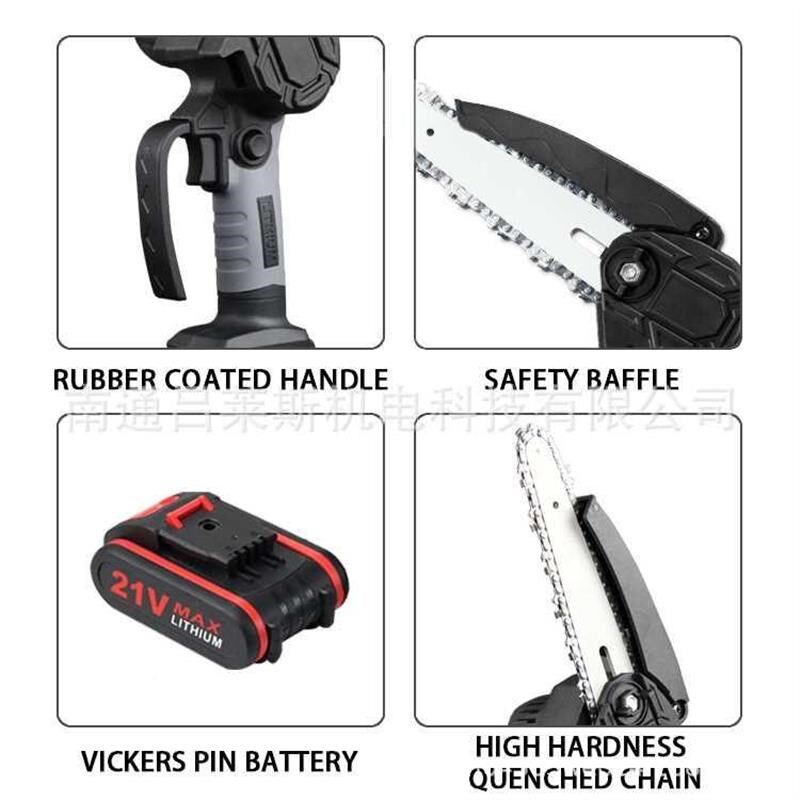 新品新品新品4寸6迷你剧锂q电电锯s手H提式电户炼锯外无伐木单寸
