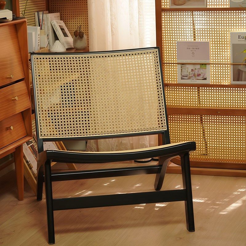 乙梦中古风实木藤椅绳编沙发椅家用客厅阳台休闲椅会所创意靠背椅,住宅家具,沙发椅,淘宝优惠券,粉丝福利购,淘宝优惠卷