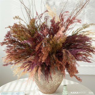 天然千层金干枝雪柳装干高级插配材家居装饰