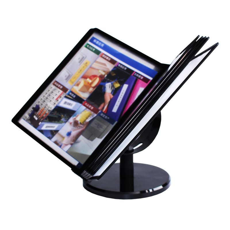 吉武A4翻页菜谱架桌面多页酒水牌产品宣传介绍广告展示架10页菜单