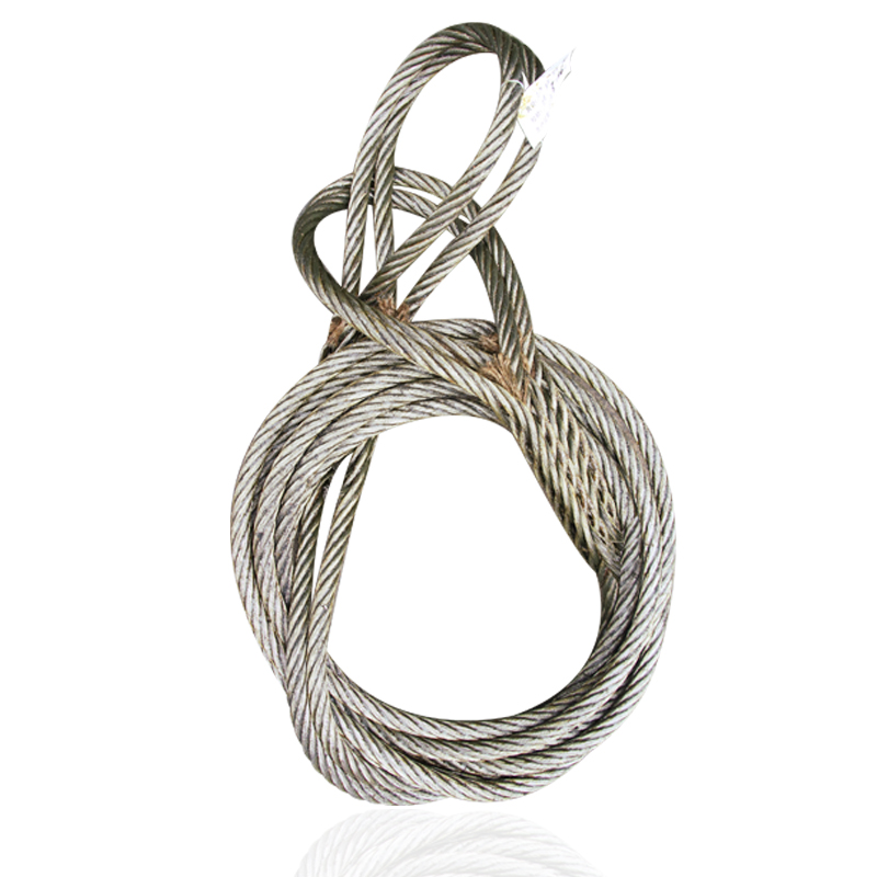 厘222mm手工插编重软油钢丝吊索油光面FC麻芯编头绳