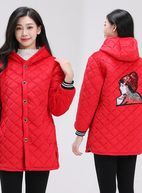 冬季新款加绒加厚女士罩衣保暖工作服时尚棉衣外小个子韩围裙