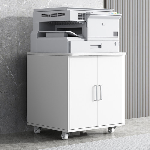 复印机柜底座圆角打印机柜玻璃门办公区文件柜门定制