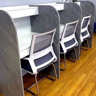 沉浸式自习桌阅览室图书馆学习培训桌大学生共享考研单人桌椅