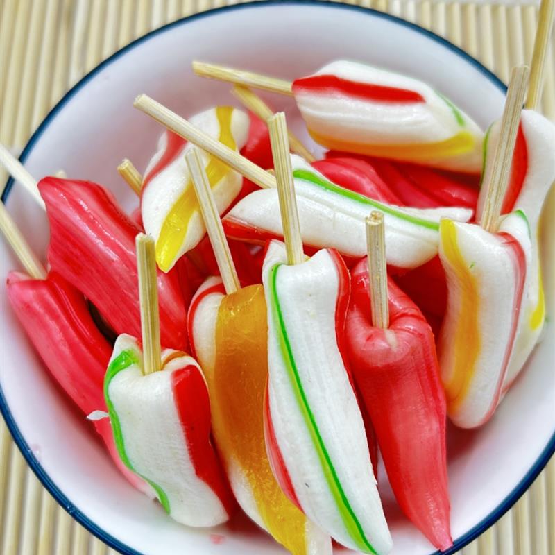 安庆特产手工棒棒糖辣椒糖芝麻夹心麦芽糖80怀旧儿童零食七彩糖果