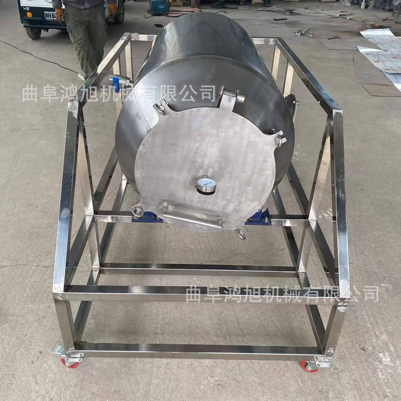 不锈钢滚筒饲料搅拌机食品搅拌桶小型家用搅拌罐腌肉八角拌料机