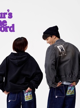 【FTW25秋冬新品】爱猫爱狗爱自己蓝色牛仔裤