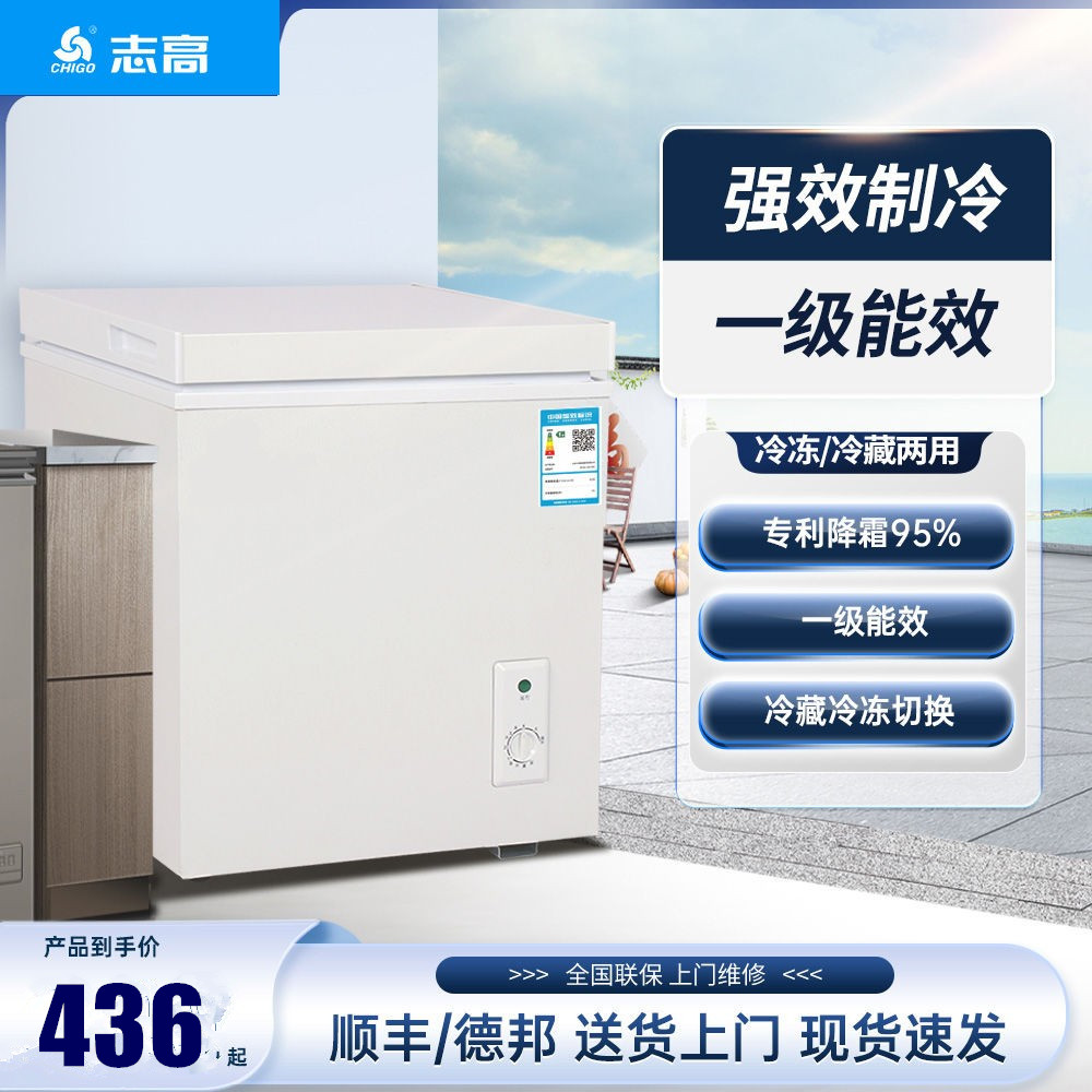 志高冰柜家用小型小冰柜家用冷冻小型冰柜商用冷柜冰箱冷冻冰柜