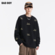 BOY男装 夏季 圆领卫衣刺绣运动休闲长袖 BAD 男士 宽松情侣潮牌上衣