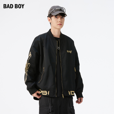 BADBOY男装美式刺绣翅膀棒球服