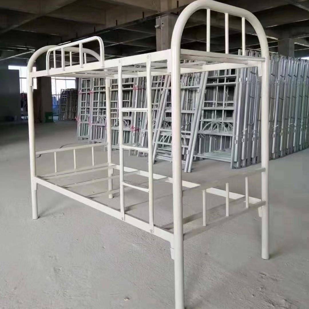 员工宿舍上下铺铁床学校工地铁艺床公寓床双层铁架床架子床厂家
