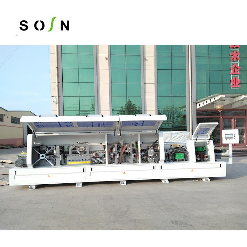 木工全自动封边机涂胶贴边前后齐头双修加仿形FZ-450D高配款