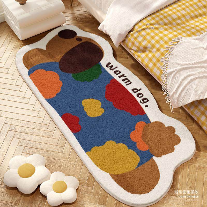 卧室地毯地垫ins风女孩儿童房床边毯防滑房间卡通床下床前脚垫子,3C数码配件,USB多功能数码宝,淘宝优惠券,粉丝福利购,淘宝优惠卷