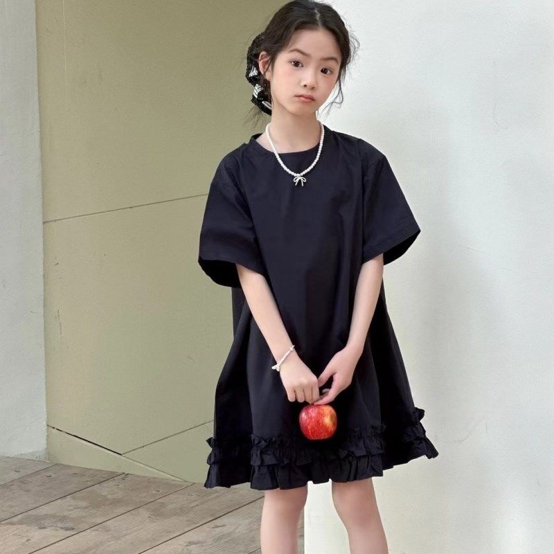 波拉女童装连衣裙2025夏季新款女孩荷叶边棉布裙子韩系短袖t恤裙,童装/婴儿装/亲子装,连衣裙,淘宝优惠券,粉丝福利购,淘宝优惠卷