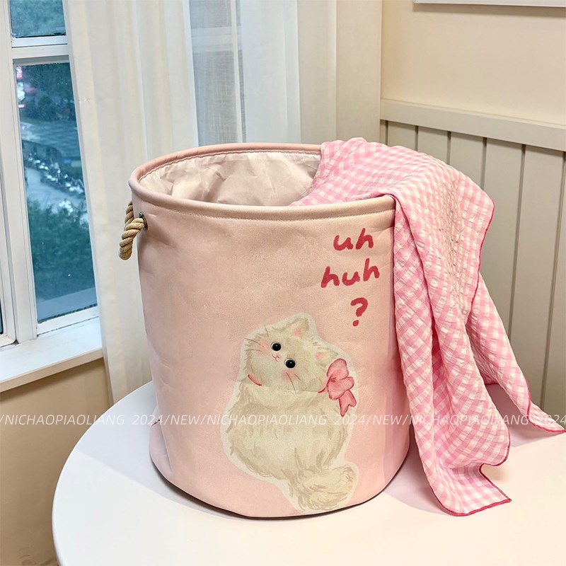 可爱脏衣篓可折叠脏衣服收纳筐家用毛绒玩具收纳脏衣篮高颜值口篓