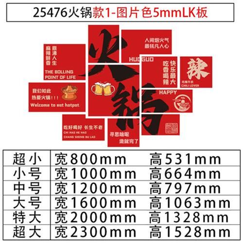网红市井火锅店墙k面装饰复古烧烤肉背景布置用品创意文化贴纸挂