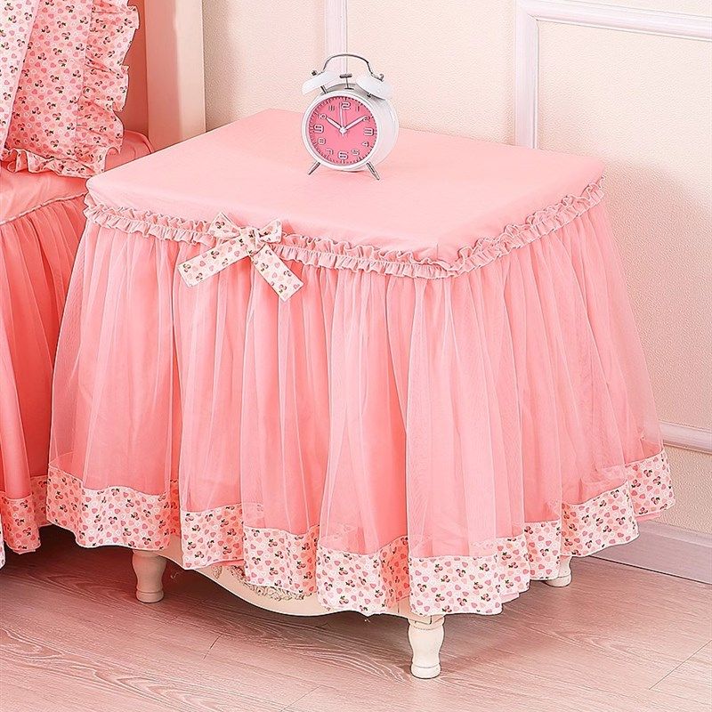 蕾丝床头柜盖布家用卧室床头柜防尘罩多用盖巾通用in风