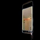 设计师创意方形吊杆镜吊挂镜发光智能镜过道镜子酒店浴室镜