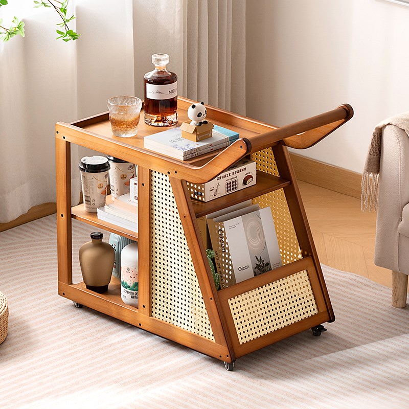 边几小桌子沙发侧边柜茶几床头桌推车茶台巴士实木餐车客厅