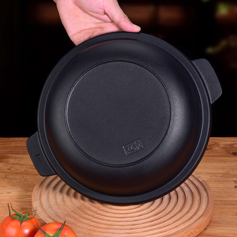 铸铁铁煲重庆鸡公煲专用铁煲锅烧鸡公用锅电磁炉可用黄焖鸡煲仔锅