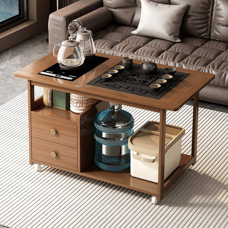 茶车家用沙发边几多功能茶几客厅茶桌中式茶台茶水柜阳台推车