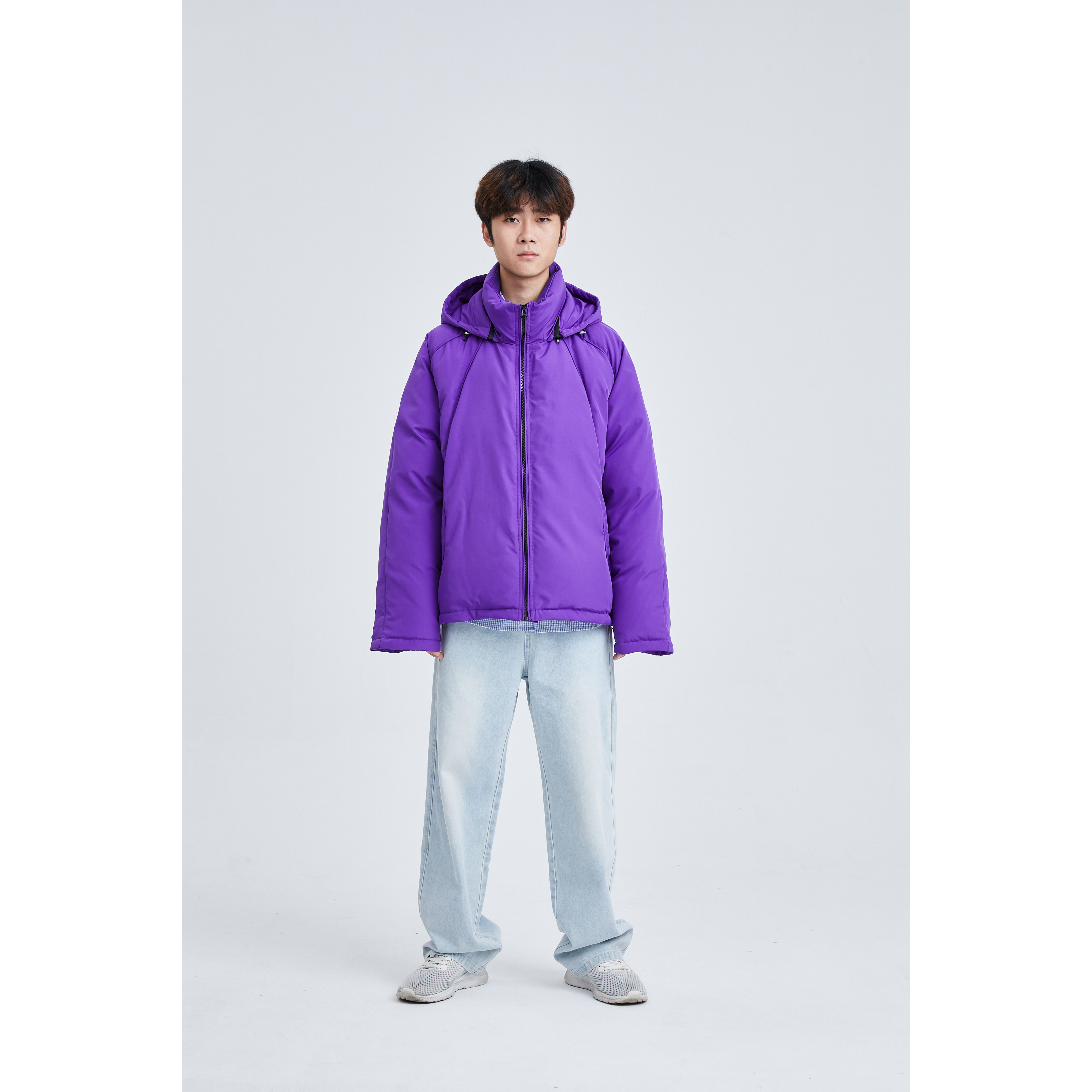 GracefulLion国标90绒潮流男装外套百搭冬季新款纯色连帽羽绒服