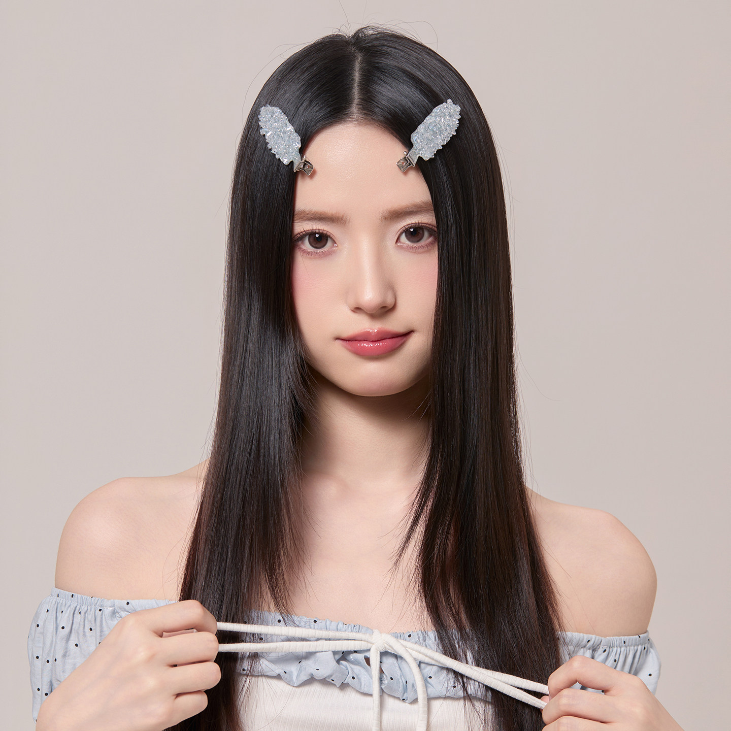 轻奢高级精致闪亮碎钻发夹