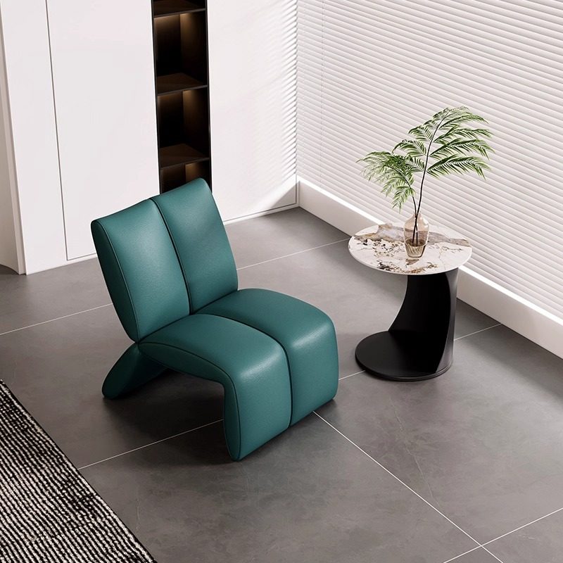 意式设计师高级感猫爪皮休闲椅现代懒人客厅阳台单人沙发椅