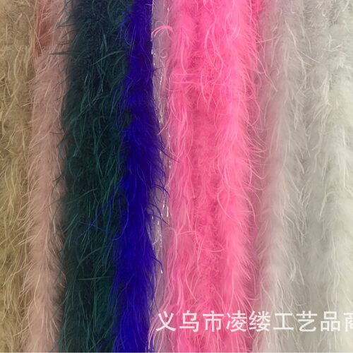 彩色鸵鸟毛羽毛条发抓头饰羽毛袖