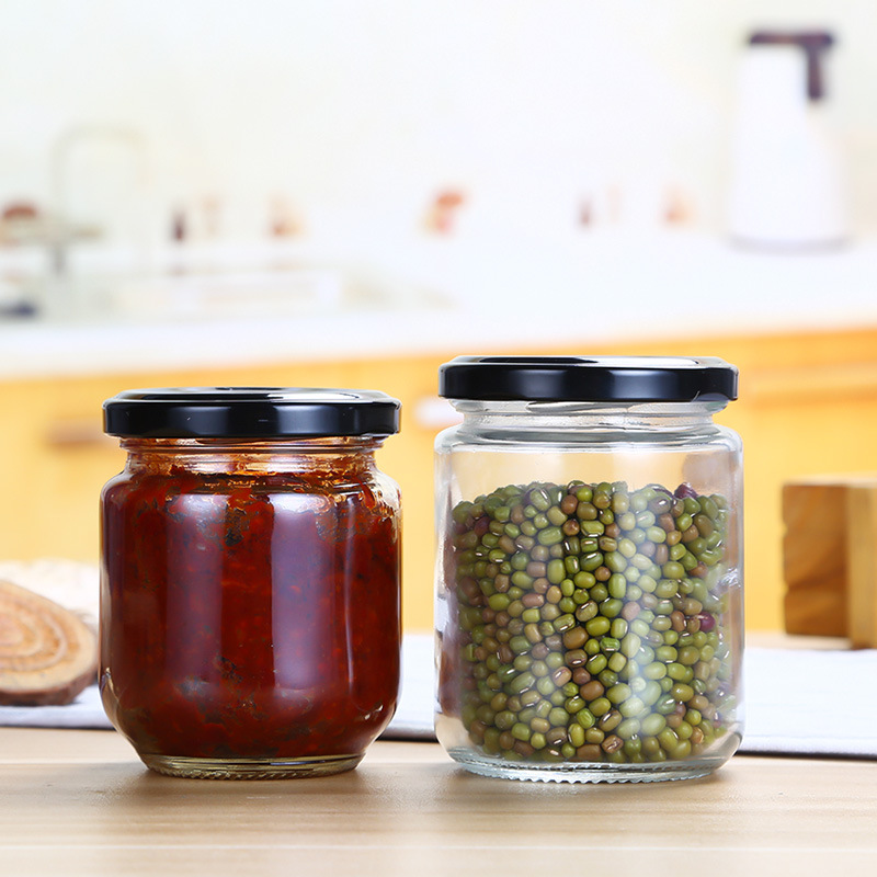 蜂蜜瓶圆形玻璃瓶蜂蜜包装瓶密封