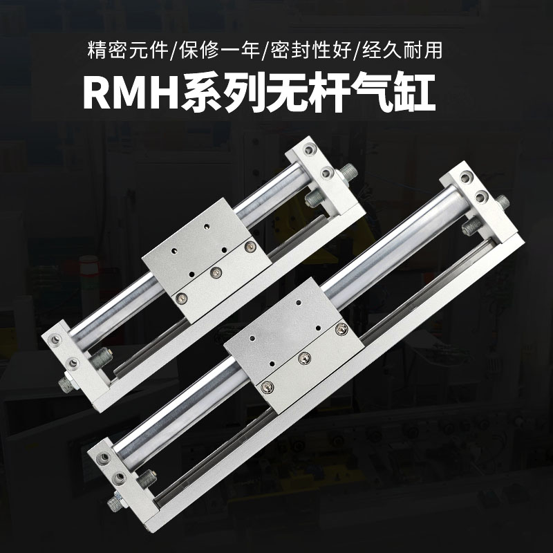 无杆气缸带导轨RMH10 16 20 25X200S*100*150*400*300S亚德型磁偶