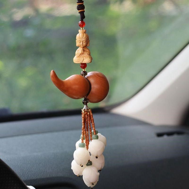 车挂件汽车车挂件紫檀平安锁车挂桃木葫芦后视镜挂件黄杨莲车定,汽车用品/电子/清洗/改装,车挂,淘宝优惠券,粉丝福利购,淘宝优惠卷