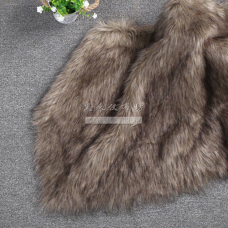 毛绒布料面料长毛人造毛仿皮草仿动物毛狼狗毛兽装毛布拍照背景布