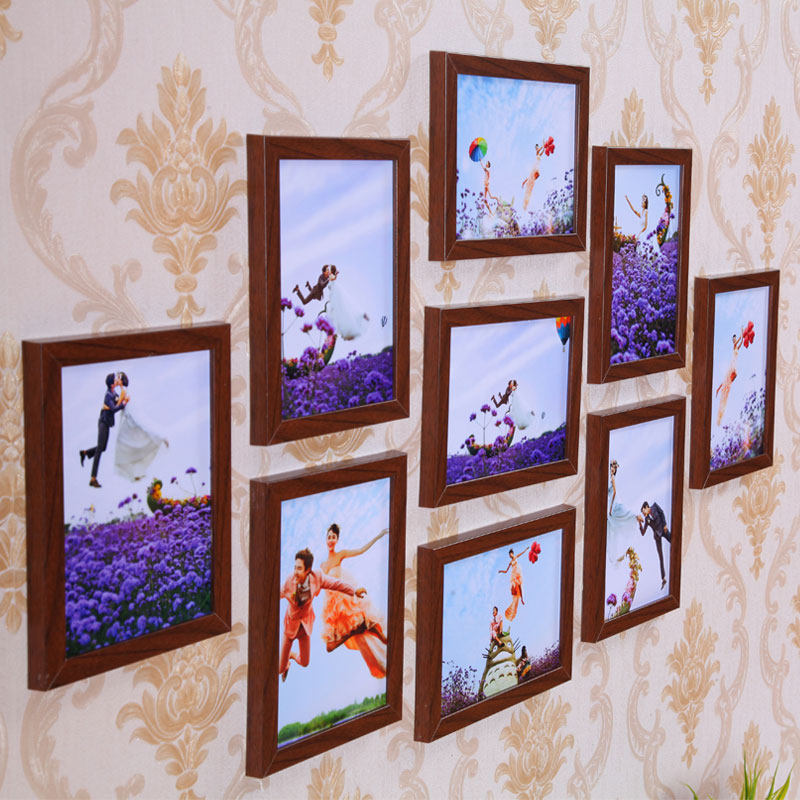 现代客厅照片墙装饰免打孔相框墙 寸九宫格卧室创意相片挂墙,家居饰品,照片墙,淘宝优惠券,粉丝福利购,淘宝优惠卷