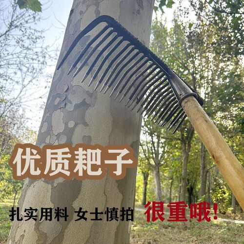 老式搂石子密齿耙子加密赶海耙搂草搂树叶平地松土农用工具大全