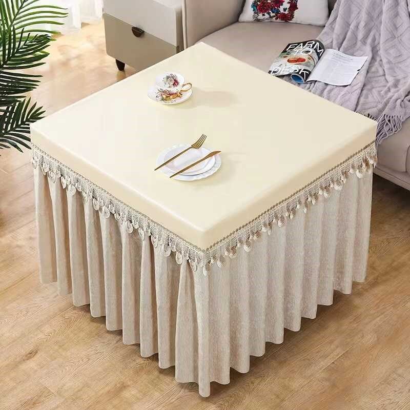 烤火桌子罩正方形电炉罩茶几桌布防水防油免洗加厚皮桌罩,居家布艺,烤火罩,淘宝优惠券,粉丝福利购,淘宝优惠卷