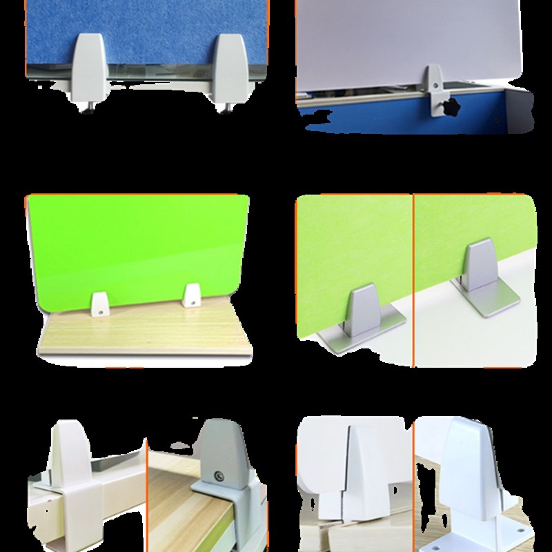 办公桌屏风隔板挡板带铝槽工位电脑桌面定制网格吸音PVC包布隔断