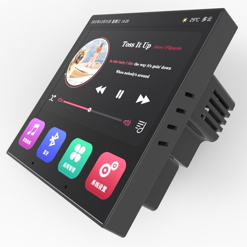 新寸安卓背景音乐吸顶机U触摸网口定时播放