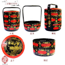 传漆艺述永春漆篮闽南神篮嫁娶婚庆民间手工竹编大漆拜拜烧香篮子