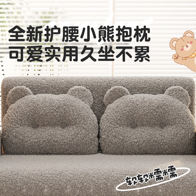 沙发床两用小户型可折叠多功能单人书房折叠床客厅卧室家用泰迪绒