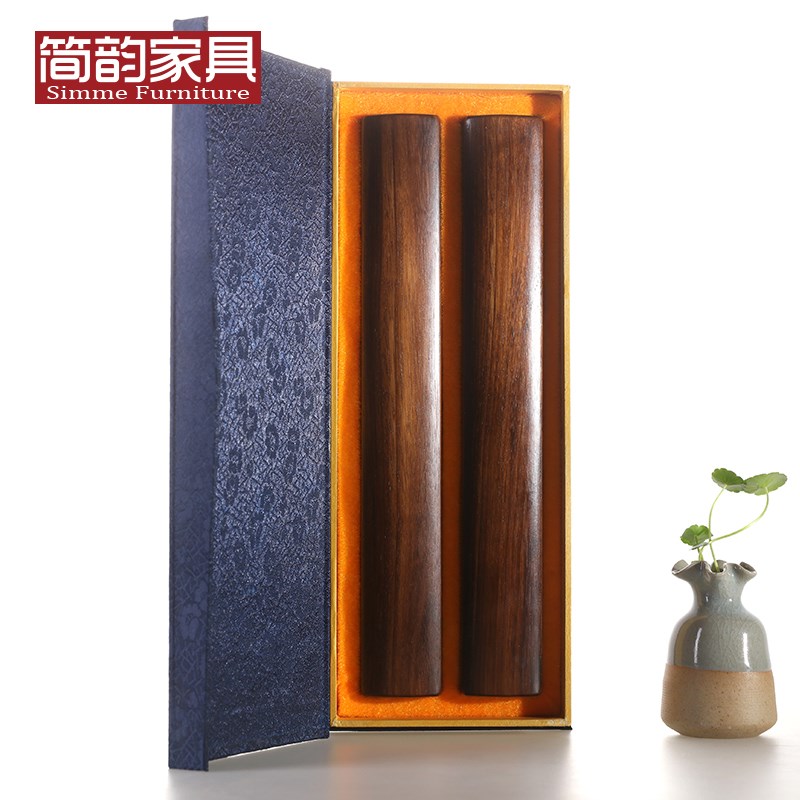 简韵 乌金木镇尺】红木镇纸毛笔书法压纸压书礼品cm