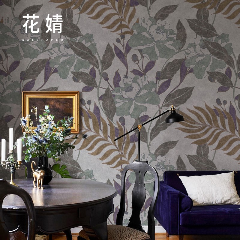 田园风花卉墙布客厅背景墙壁纸卧室温馨床头墙纸餐厅全屋定制壁画